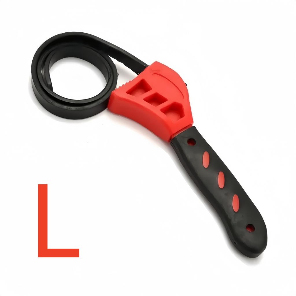 6/8-inch Belt Wrench Adjustable Rubber Bottle Opener Dual-purpose Wrench for Automotive Repair Filter Vehicle Disassembly Tool