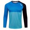 Mens Long Sleeve Mountain Bike Jersey Cycling Shirt Quick Dry Trail Riding Top Outdoor Sports