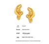 European-American Design Spiral Stud Earrings: Minimalist Stainless Steel Bestsellers for Autumn & Winter