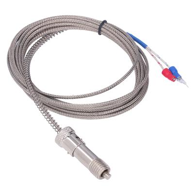 K Type Thermocouple Stainless Steel Snap Fit Spring Thermocouples for Temperature Sensor M12 3