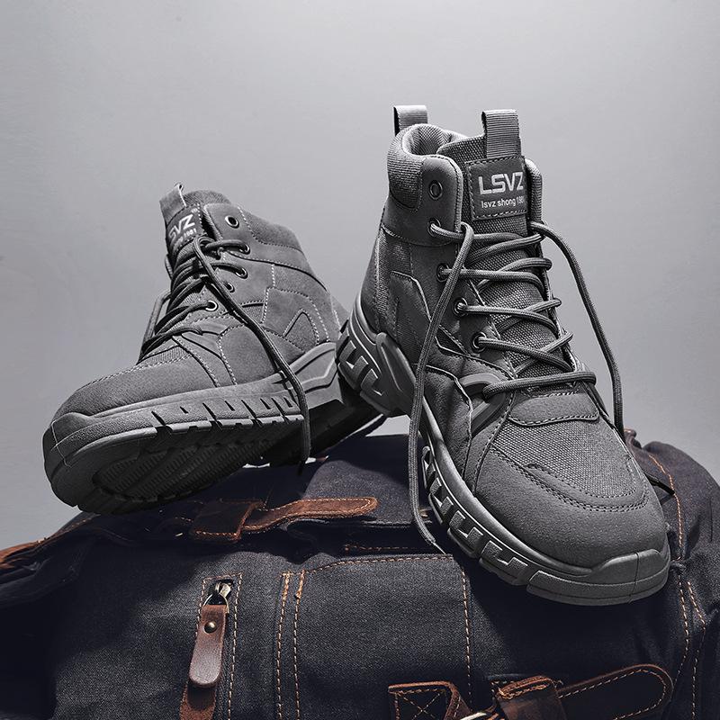 Martin Boots Autumn High-top British Style Retro Medium-top Boots Outdoor Sports Mountaineering Desert Combat Boots
