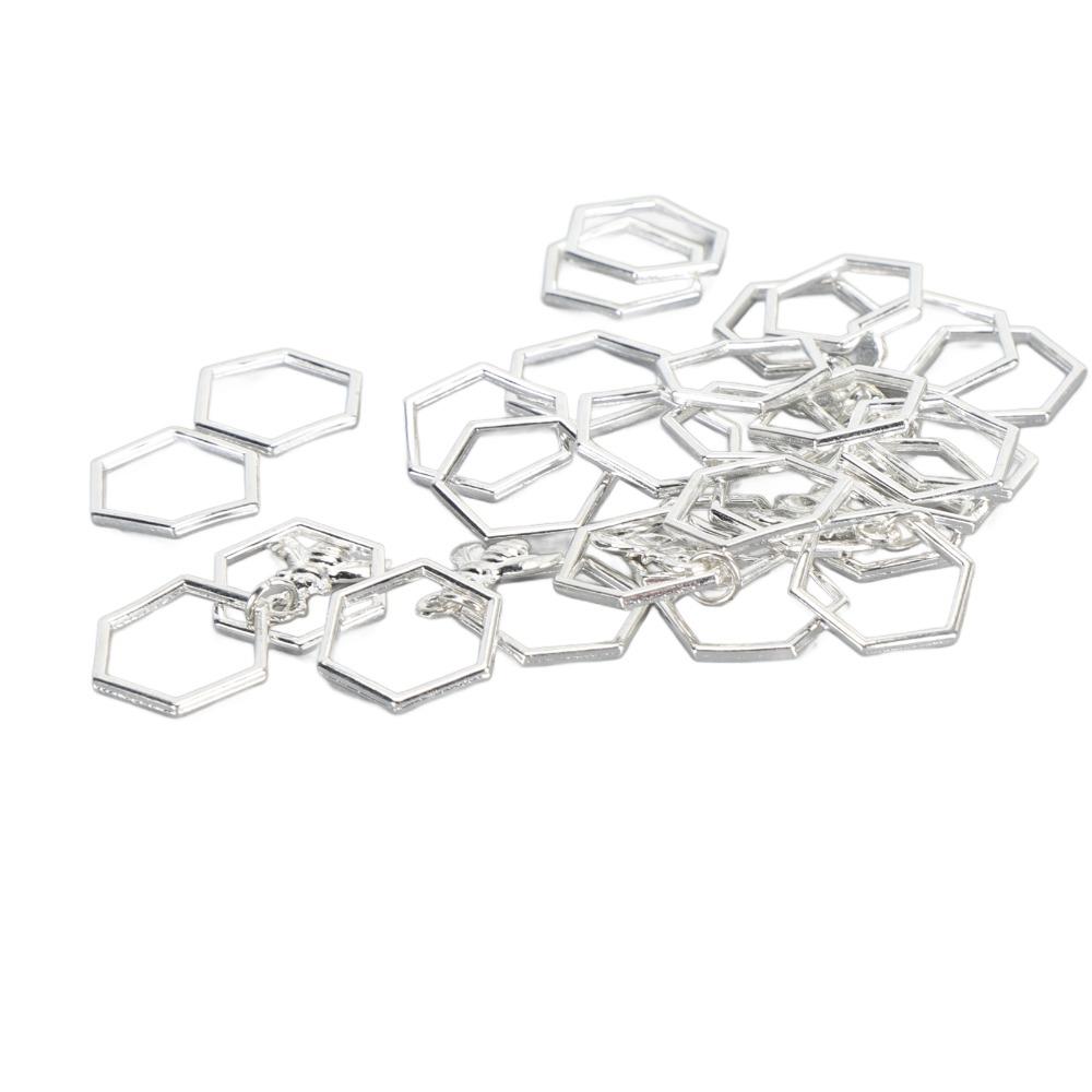 30Pcs Hexagonal Shape Knitting Stitch Markers Sewing Supplies For Beginners And Professionals