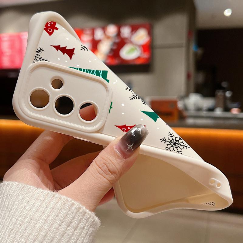For Samsung Galaxy S25 Edge S24 Ultra S23 S22 Plus S21 FE A16 A26 A17 A35 A36 A54 A55 A56 5G Capa Christmas Tree Snowflake Case