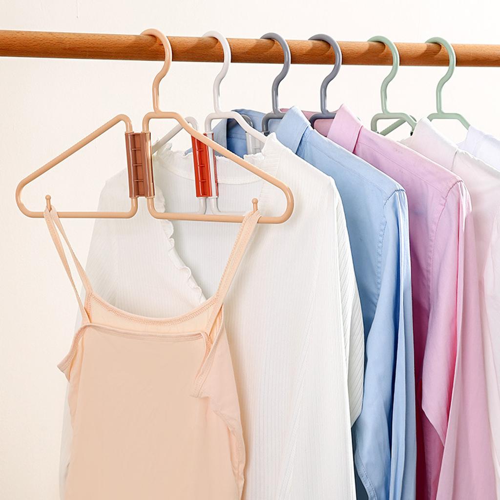 Foldable Coat Hangers Portable Plastic Clothes Storage Hanger Wardrobe Space Saving Coat Rack Home Storage Thickened Hooks