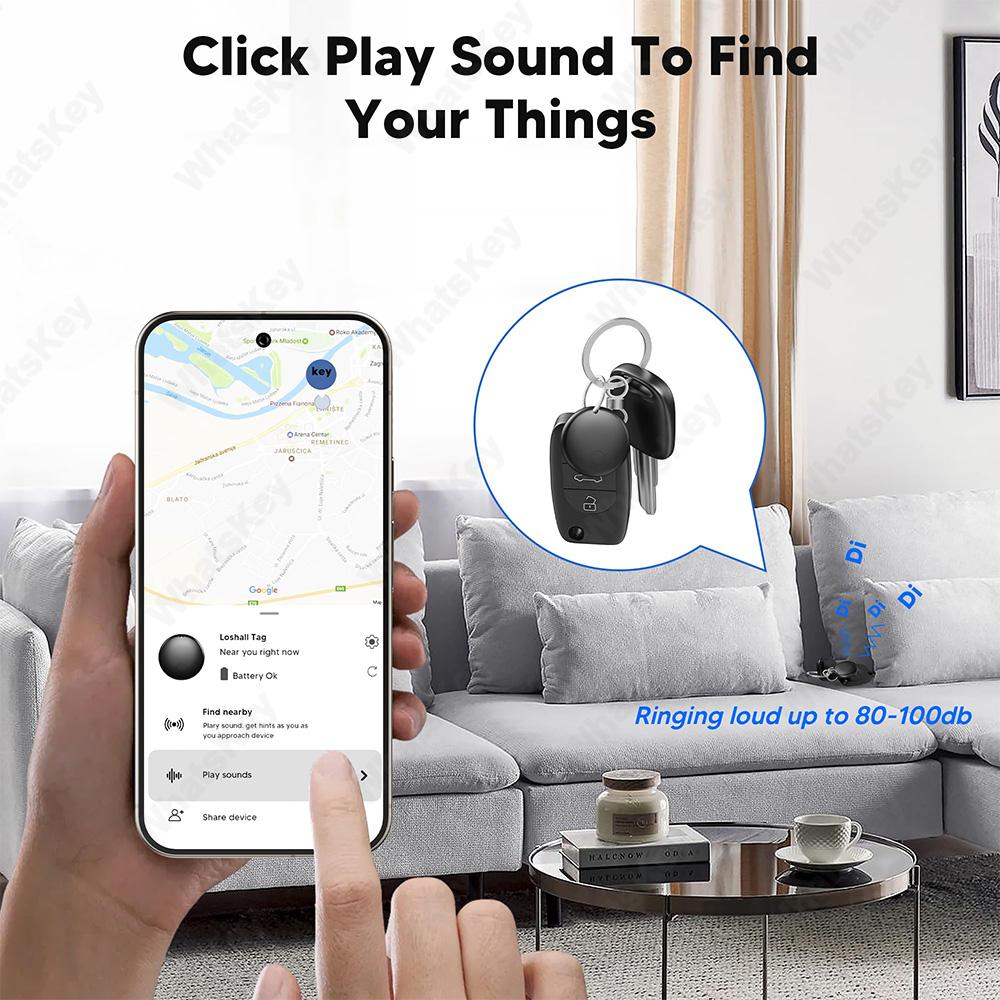 1-4Pack Mini Gps Dual System Tracker For IOS Android Google Find Hub App Item Finder Bag Key Locator Smart Bluetooth Tracker