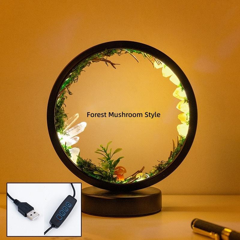 Natural Amethyst Crystal Lamp USB LED 3 Color Dimmable No Flicker Night Light StrongHorse Luxury Home Decor Artistic Gift