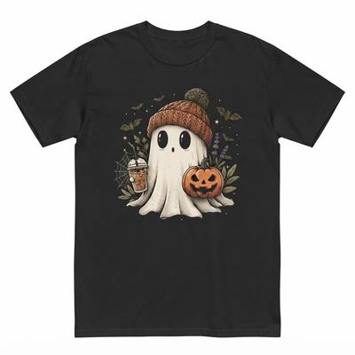 Cute Ghost Tee, Ghost Halloween T-Shirt, Halloween Shirt, Halloween Pumpkin