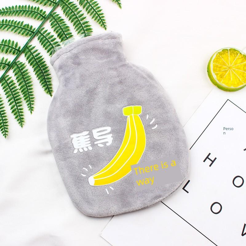 Hot Water Bottle for Women, Portable Mini Cute Plush Small Size, Filled with Water, for Warming Hands and Stomach, Specifically for Use in Bed