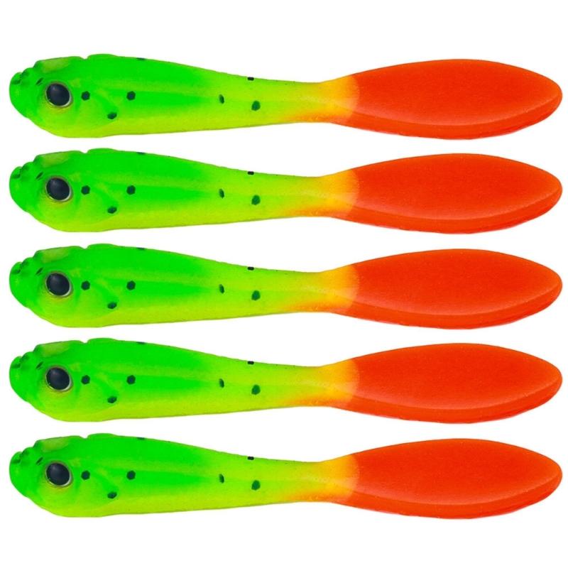 Zweifarbige künstliche Köder Angelköder Mini Softbaits Angelzubehör Swimbait Köder 7cm Wobbler Angelköder 5 Stück