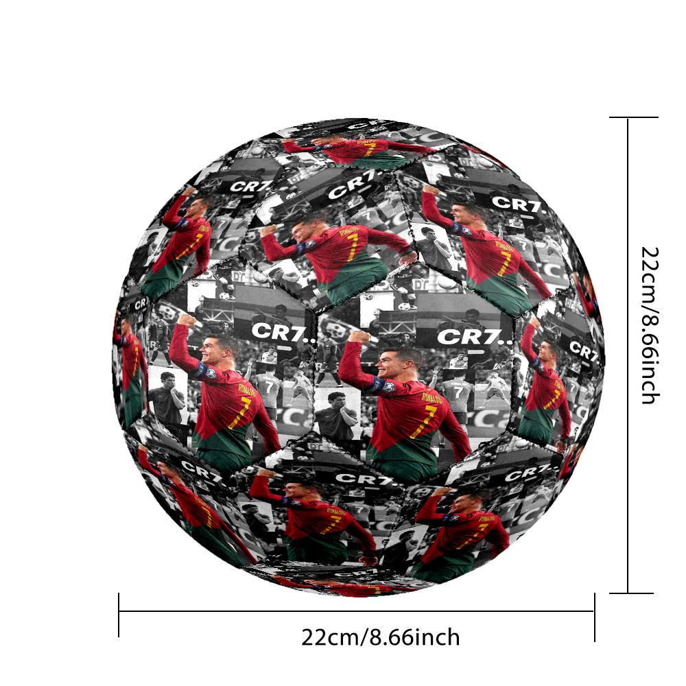 Cr7 Football Legend Soccer Ball Size 5 Football Machine-Stitched Indoor/Outdoor Training and Matches Soccer Accessory