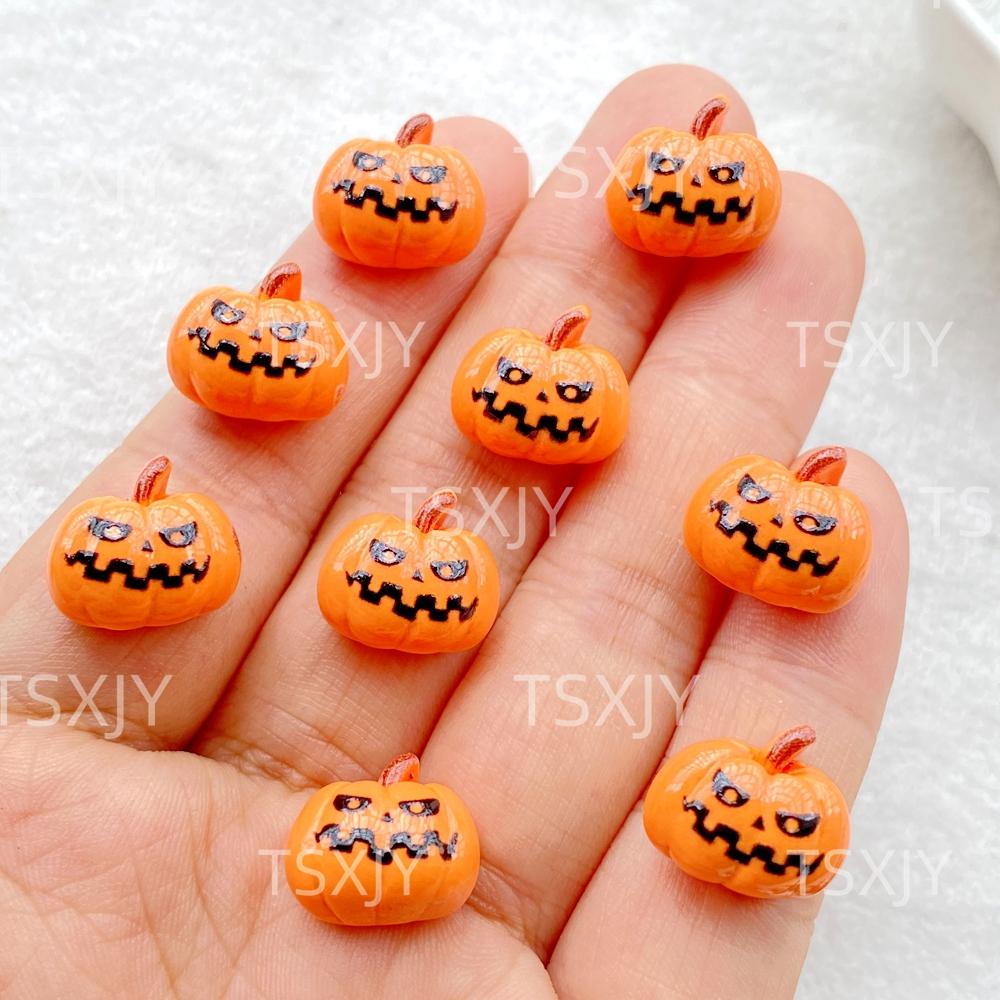 20 Stück Harz Bunt 3D Cartoon Halloween Schädel, Fledermaus, Geist, Schwarze Katze, Spinne Figur Dekoration DIY Halloween Scrapbooking Bastelarbeiten