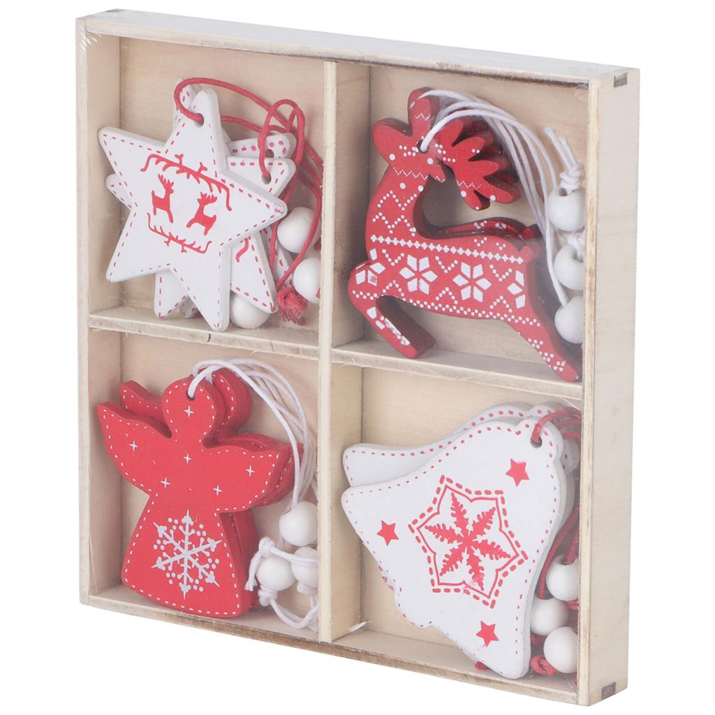 12ks Vánoční dekorace Závěsná ozdoba na stromek Domácí párty Vánoční malá ozdoba