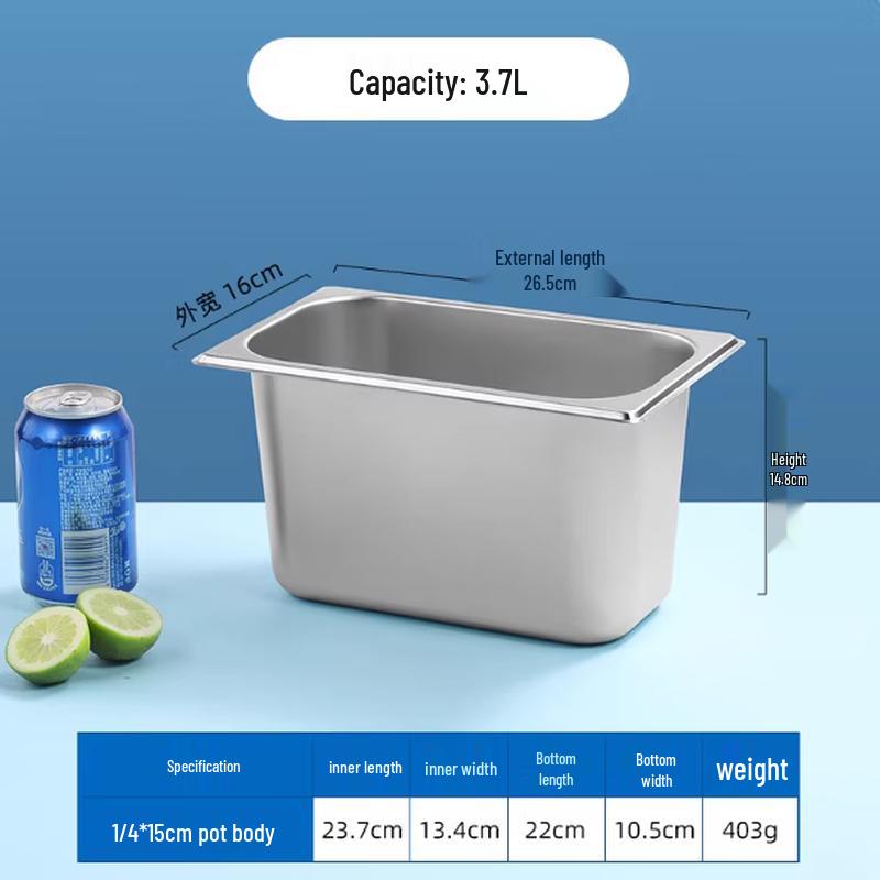 

Muko Stainless Steel Rectangular Food Pan (Extra Thick)