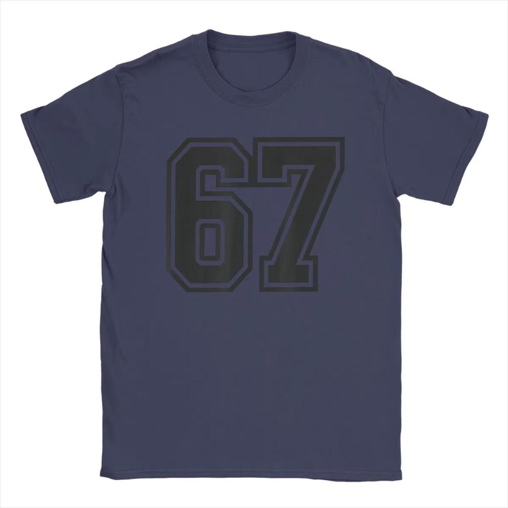 Herren Damen 67 Meme Sechs Sieben 6 7 Meme Design 6 7 T-Shirt Reine Baumwolle Kleidung Kurze Ärmel Rundhals T-Shirts Neue Ankunft T-Shirt