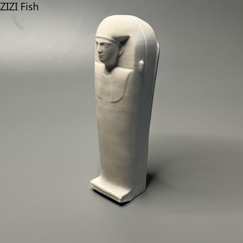 Ancient Egyptian Pharaoh's Mummy Coffin Plaster Statue Desk Decoration Artwork Figures Ornaments Sculpture Room Aesthetic Decor
