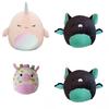 Soft And Cute Plush Animal Pillow Toy For Birthday Gift Banana Polka Dot Pig Glitter Bat Green Bat Unicorn Whale Blue Camouflage Shark 20cm Height