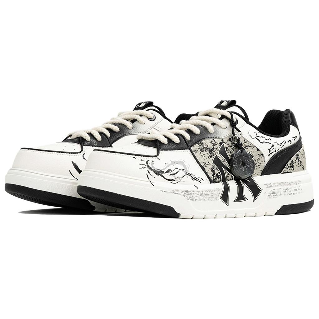 MLB Chunky Liner Kaleidoscope, Explore, Shopping Bag Abrasion Resistant Low top Skateboard Shoes Unisex Black White 3ASXCA12N-50WHS(Team1024-BOX)