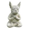 Meditating French Bulldog Statue for Indoor Outdoor Garden Yard Decor
