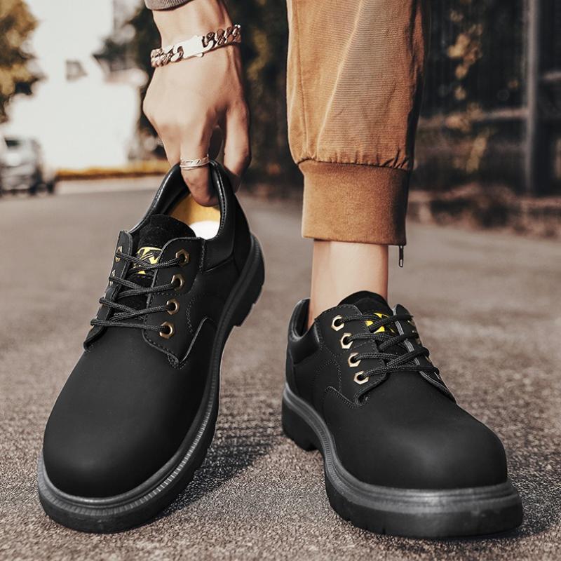 High Quality Men's Low-top Casual Shoes Retro Versatile Thick Sole Platform Shoes Outdoor Non-slip Wear-resistant Ankle Sneakers
