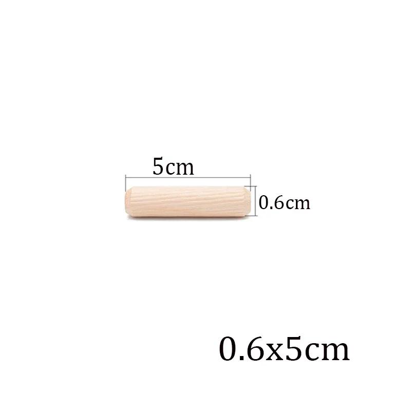 100/50 stücke Holzbearbeitung Dübel Handwerk Dübel Pins Stangen Set Möbel Beschlag Dübel Pin Holz Schrank Schublade Runde Geriffelte Holz