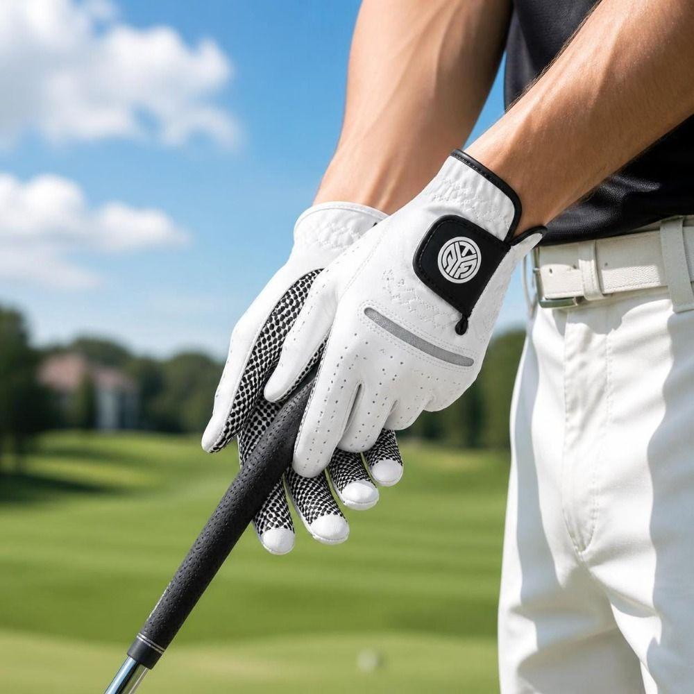 White And Black Men’s Golf Glove Single Golf Glove Right Hand Single Golf Glove  Golf Practice
