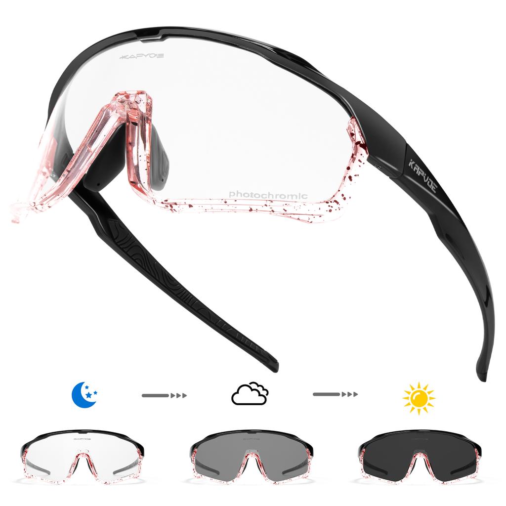 Pochromic Cycling Sunglasses Cycling Glasses UV400 Bicycle Goggles MTB Sports Eyewear Sunglasses Outdoor Bike Glasses