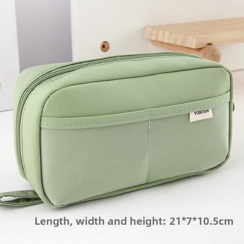 Creative Simple Pencil Bag Three-dimensional 180° Opening Pencil Box Dopamine Color Match Student Cute Stationery Storage Bag