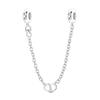 Safety Chain Charms 925 Silver Love Bow Star Moon Snowflake Safety Chain Fit Bracelet DIY Women's Jewelry
