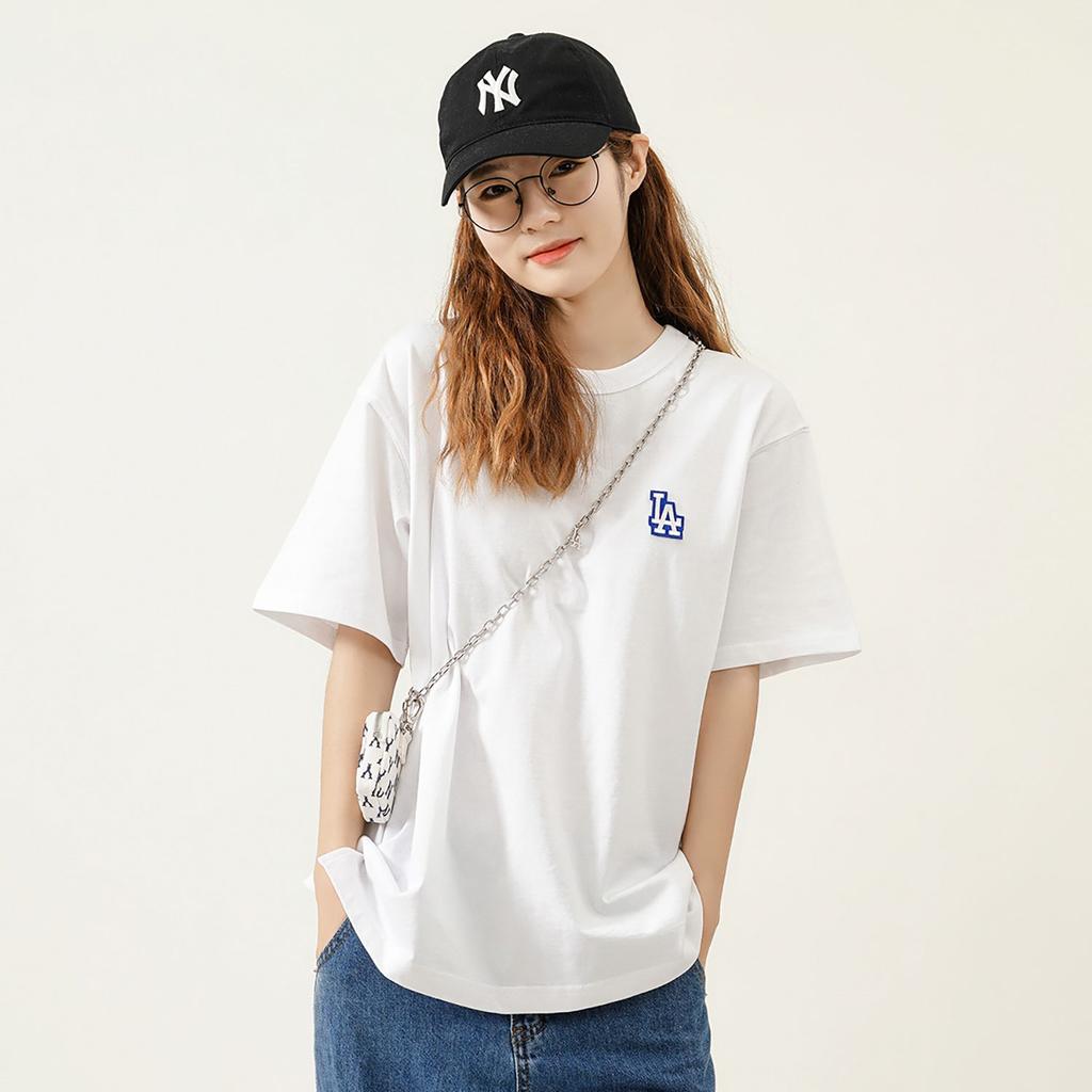 MLB Drop Shoulder Sleeve T-Shirt Unisex White 3ATSM8023-07WHS