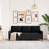Vidaxl 3-Seater Sofa, Black, 180 Cm, Upholstered In Velvet