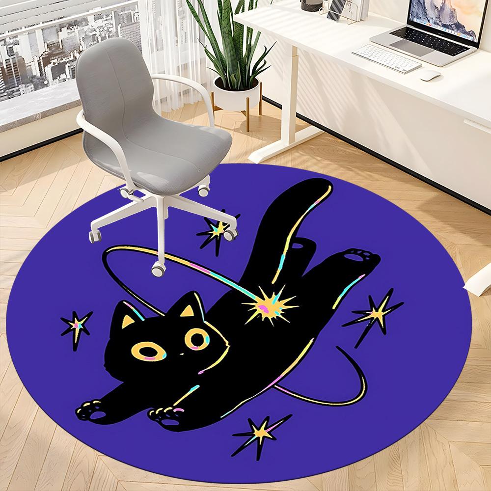 1pc Witchcraft Magic Office Round Area Rug, Under Office Chairs Bedroom Living Room Home Decor, Room Deco