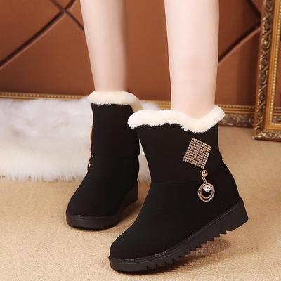 Thick Sole Anti-skid Short Boots Soft Sole Anti-skid Snow Boots Leisure Comfortable Warm Winter Women's Shoes 36-40 Botas Mujer