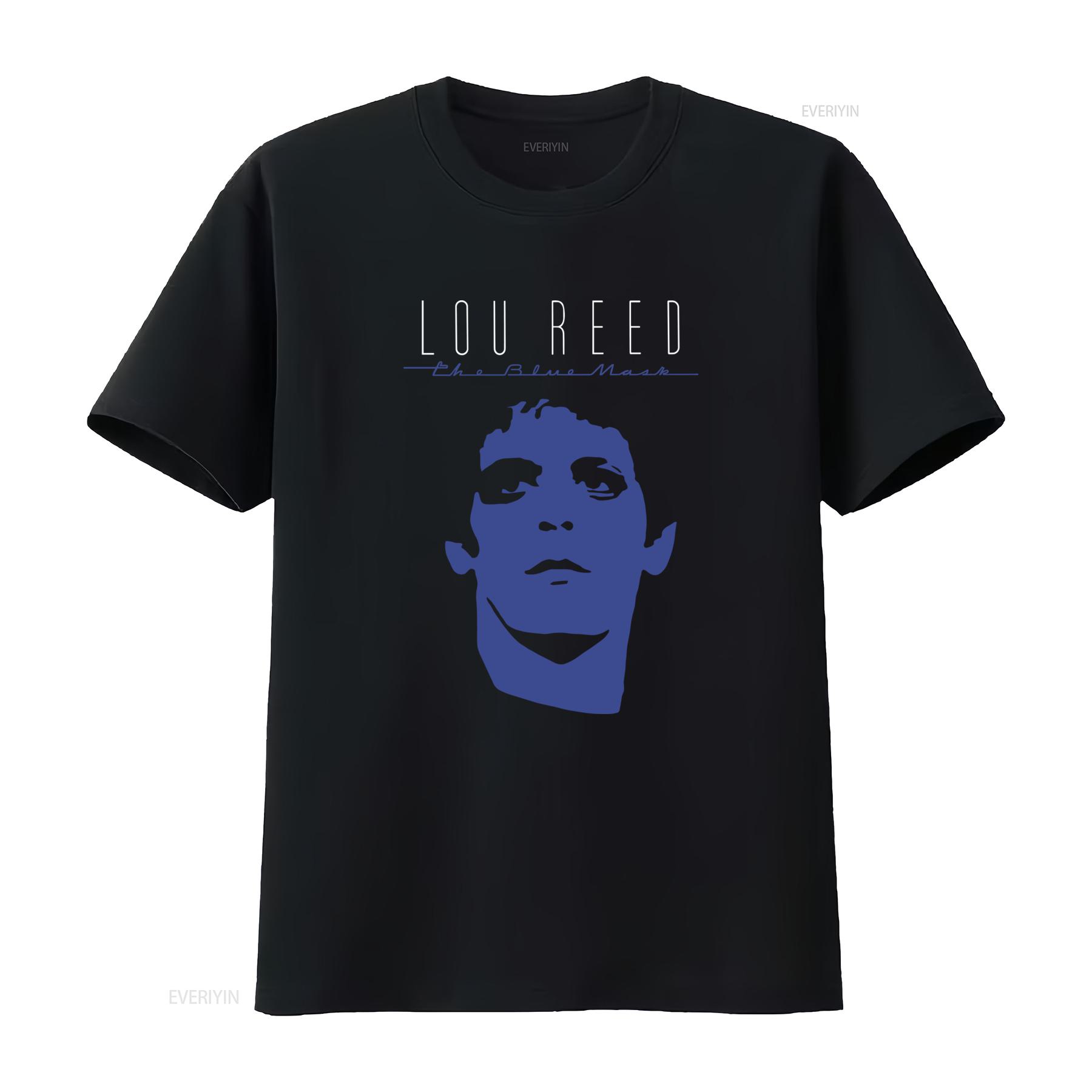 

Cotton T Shirt Lou Reed The Blue Mask Album Design Print Rock Music Fan vintage Washed Stretched Breathable homme fashion 4XL