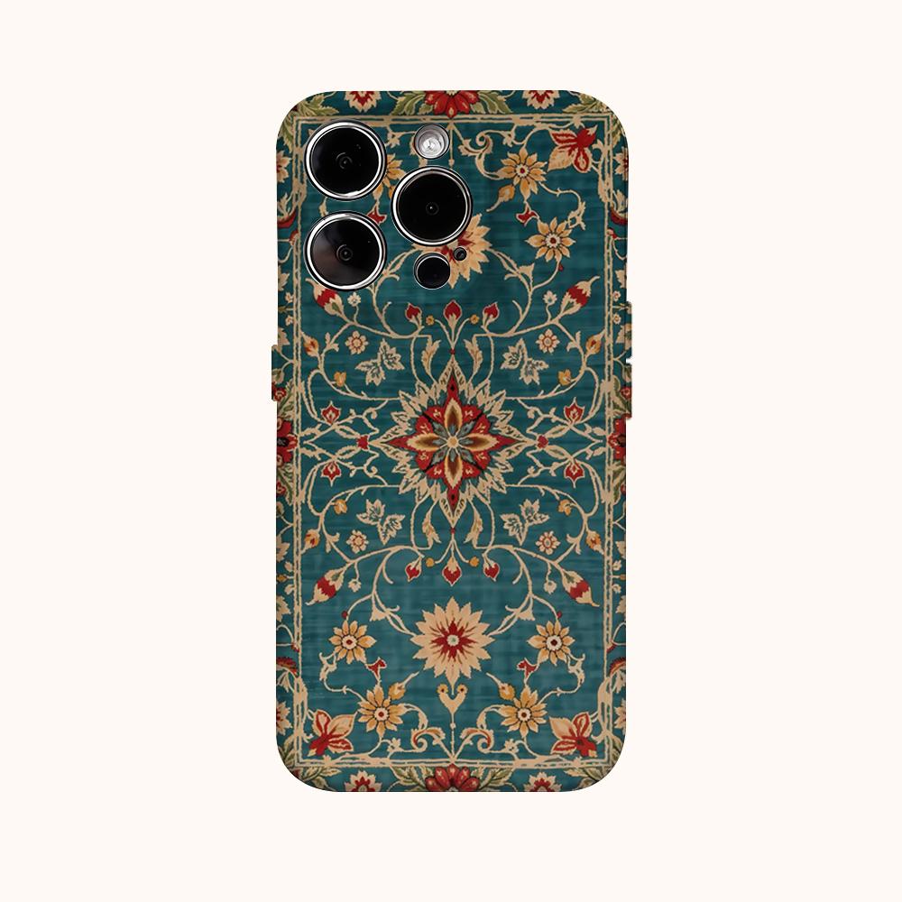 Retro Turkish Persian Style Phone Case for IPhone 16 15 14 13 12 11 X XS XR XSMAX 7 8 Pro Max Plus Double-layer Back Cover