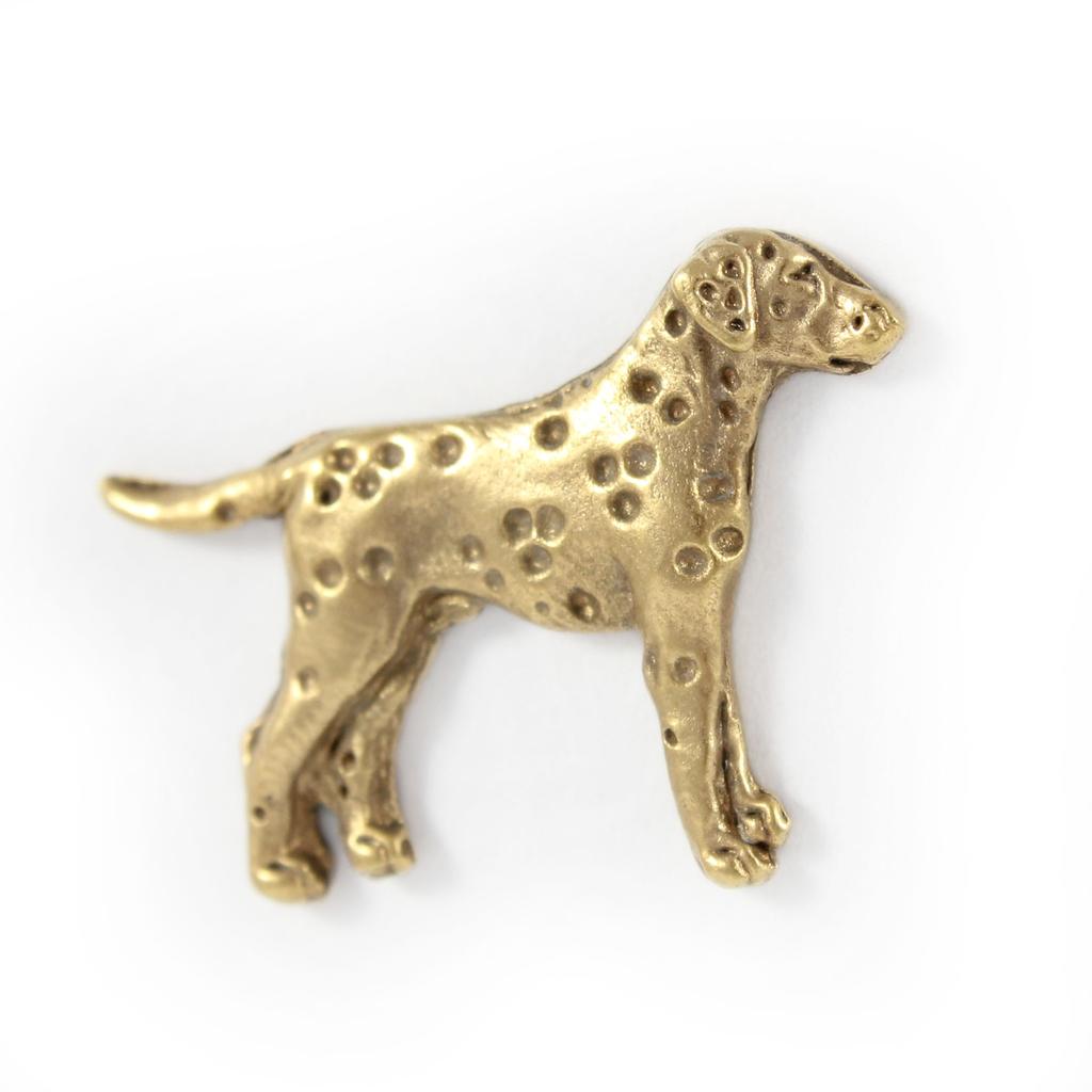 Dalmatian, Carriage Dog, Spotted Coach Dog I - Dog brooch in decorative box, elegant gold-plated pin, Art-Dog brand jacket pin