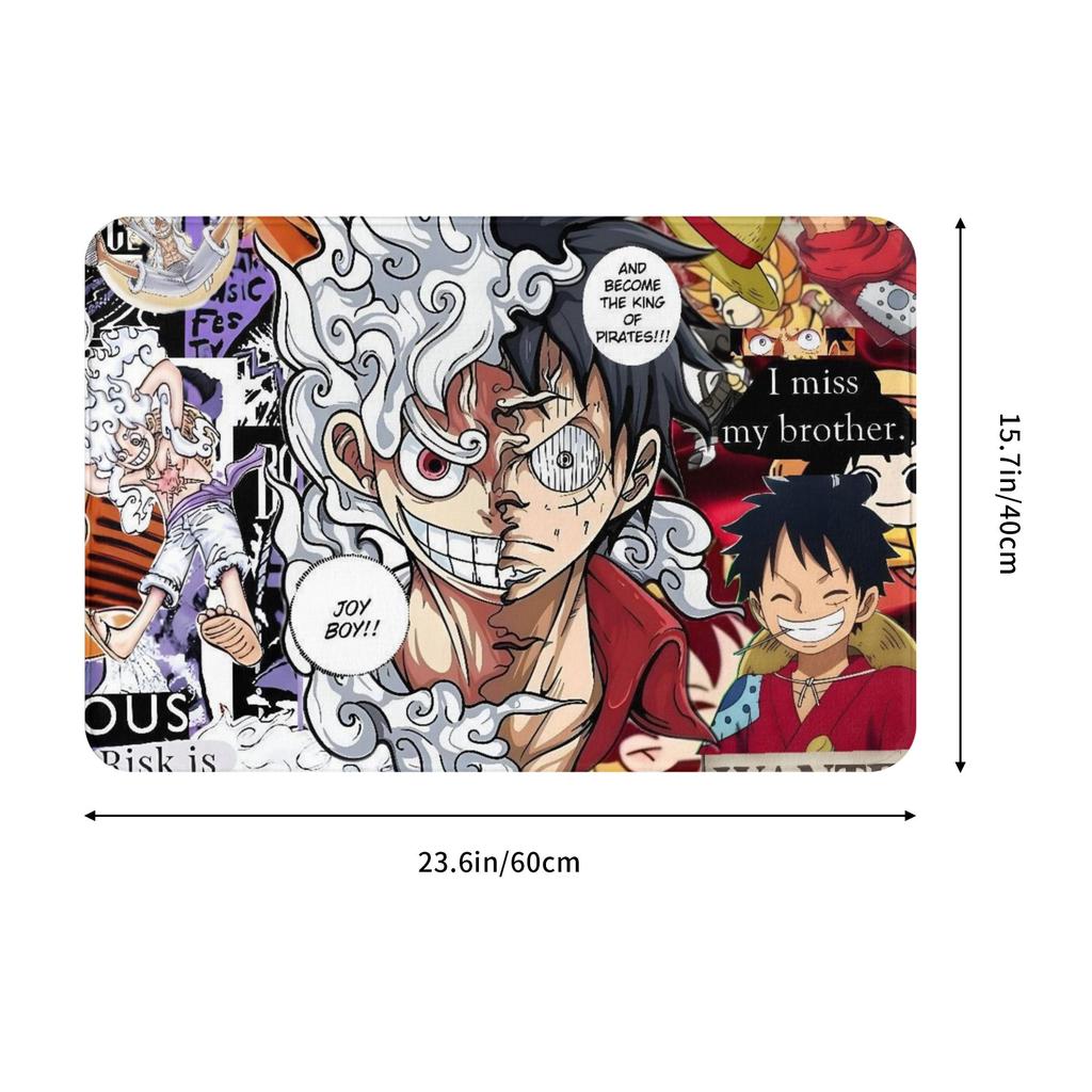 One Piece Front Door Floor Entrance Mats Outdoor Luffy Pirate King Anime Bath Kitchen Doormat Garage Carpet Rug