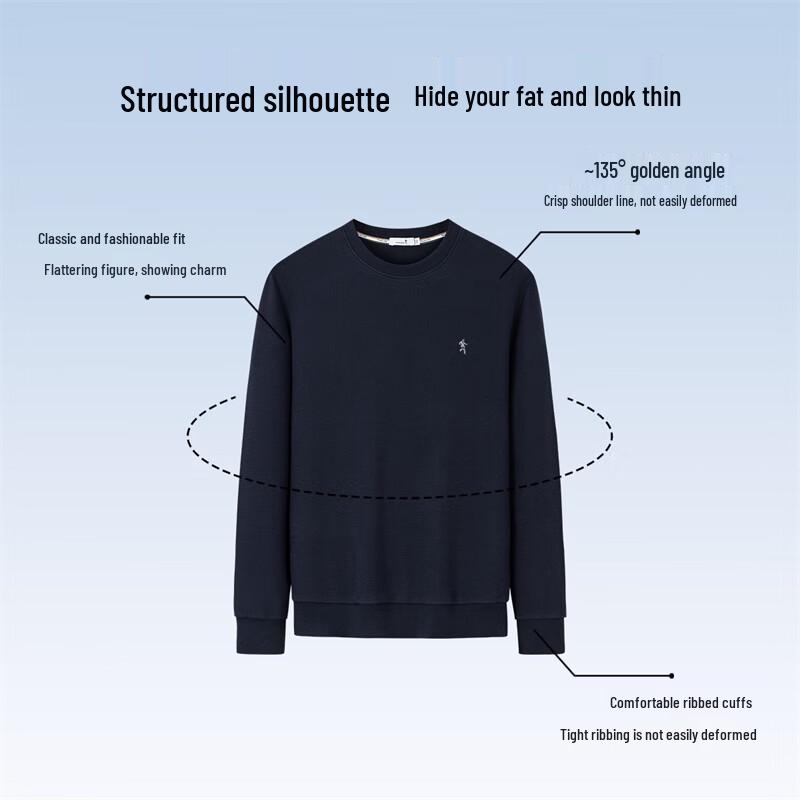 Pánská ležérní mikina s kulatým výstřihem a vaflovým úpletem Tanec s vlky