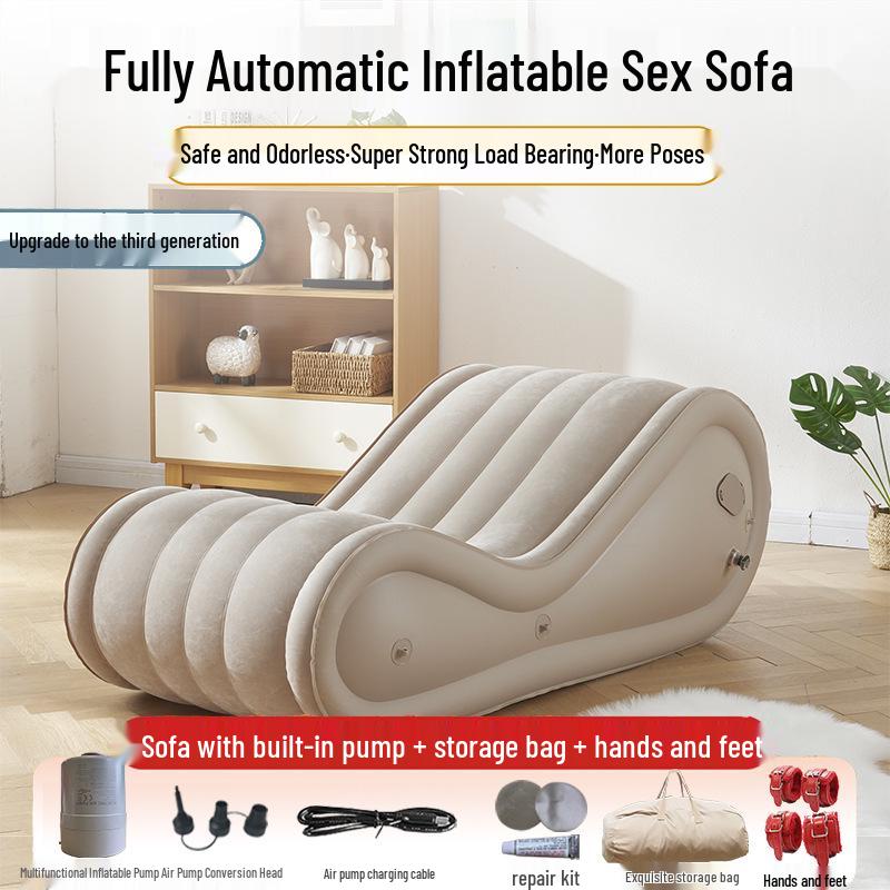 Poltrona Reclinável Inflável Portátil: Sofá de Exterior e Colchonete para Camping e Festivais