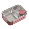 3 Compartment Insulated Bento Box Leak-Proof Sealing Multigrid Stainless Steel Food Freshing Lunch Box Container Outdoor Camping
