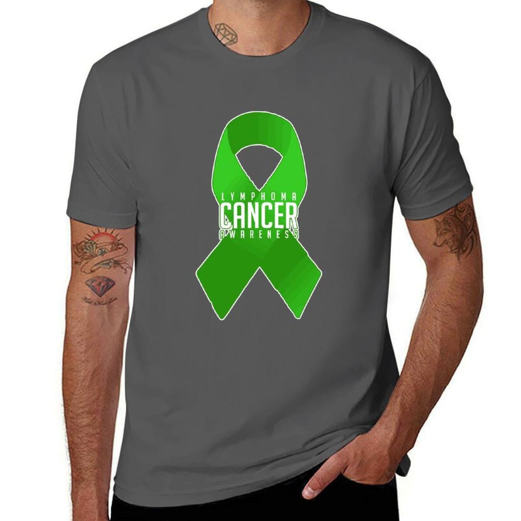 Green Ribbon Lymphoma Cancer Awareness Advocacy Gift TShirt Essential Solid Color TShirt