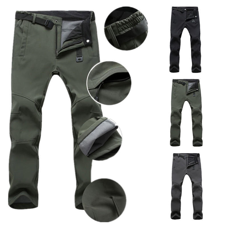 Buy New Winter Men Women Fishing Hiking Pants Outdoor Softshell