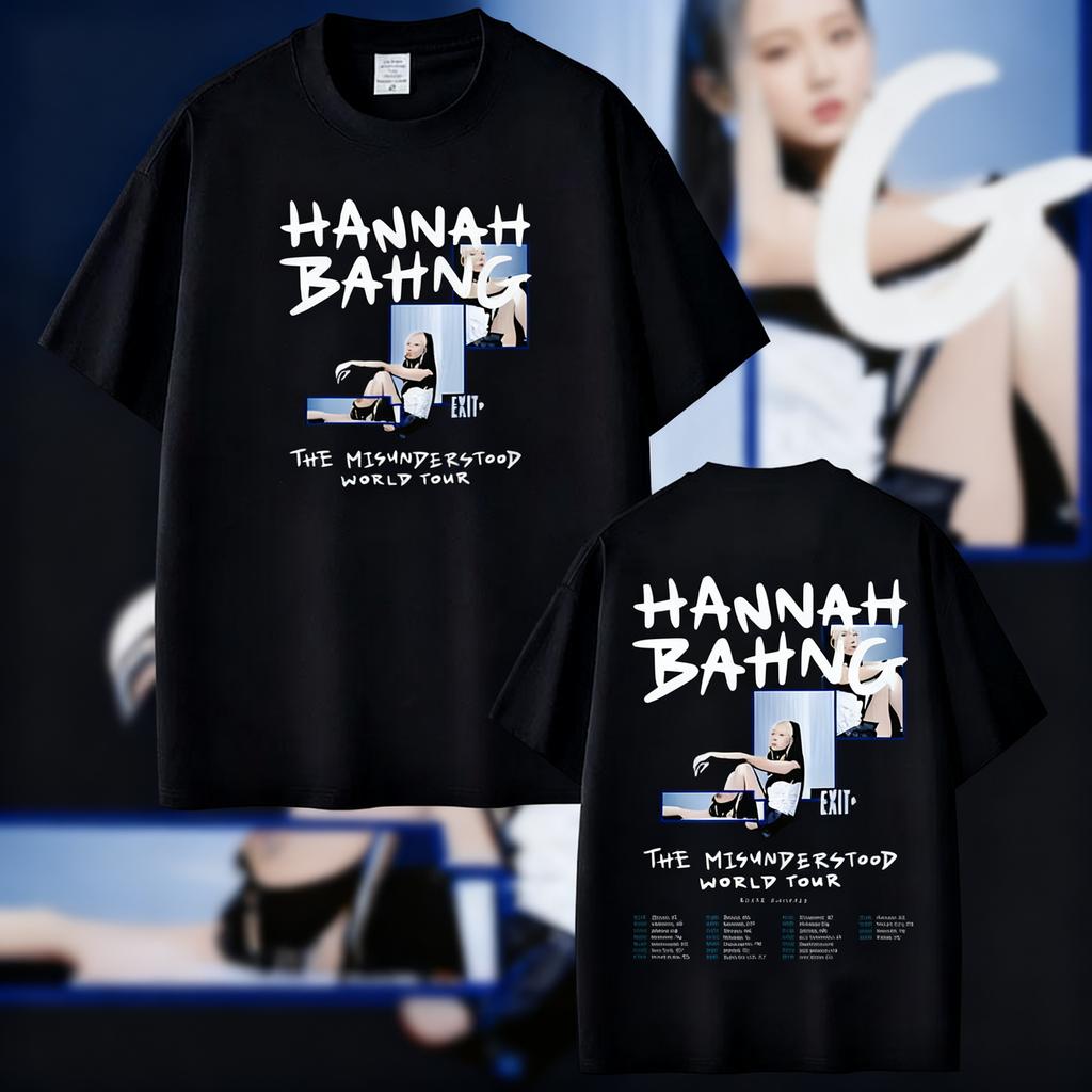 2025 Léto Hannah Bahng The Misunderstood World Tour Tričko Grafická Trička Populární Ženy Muži 100% Čistá Bavlna Potiskované Tričko