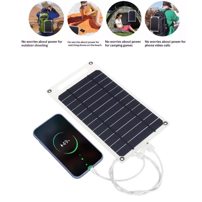 10W 5V Solar Panel Waterproof Portable Dual Usb Charger Outdoor Camping Solar Power Bank Battery Charging Plate
