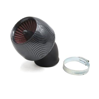 Motorcycle Air Filter 46mm Inside Diameter Carbon Fiber Motorcycle Air Intake Filter with Adjustable Clamp
