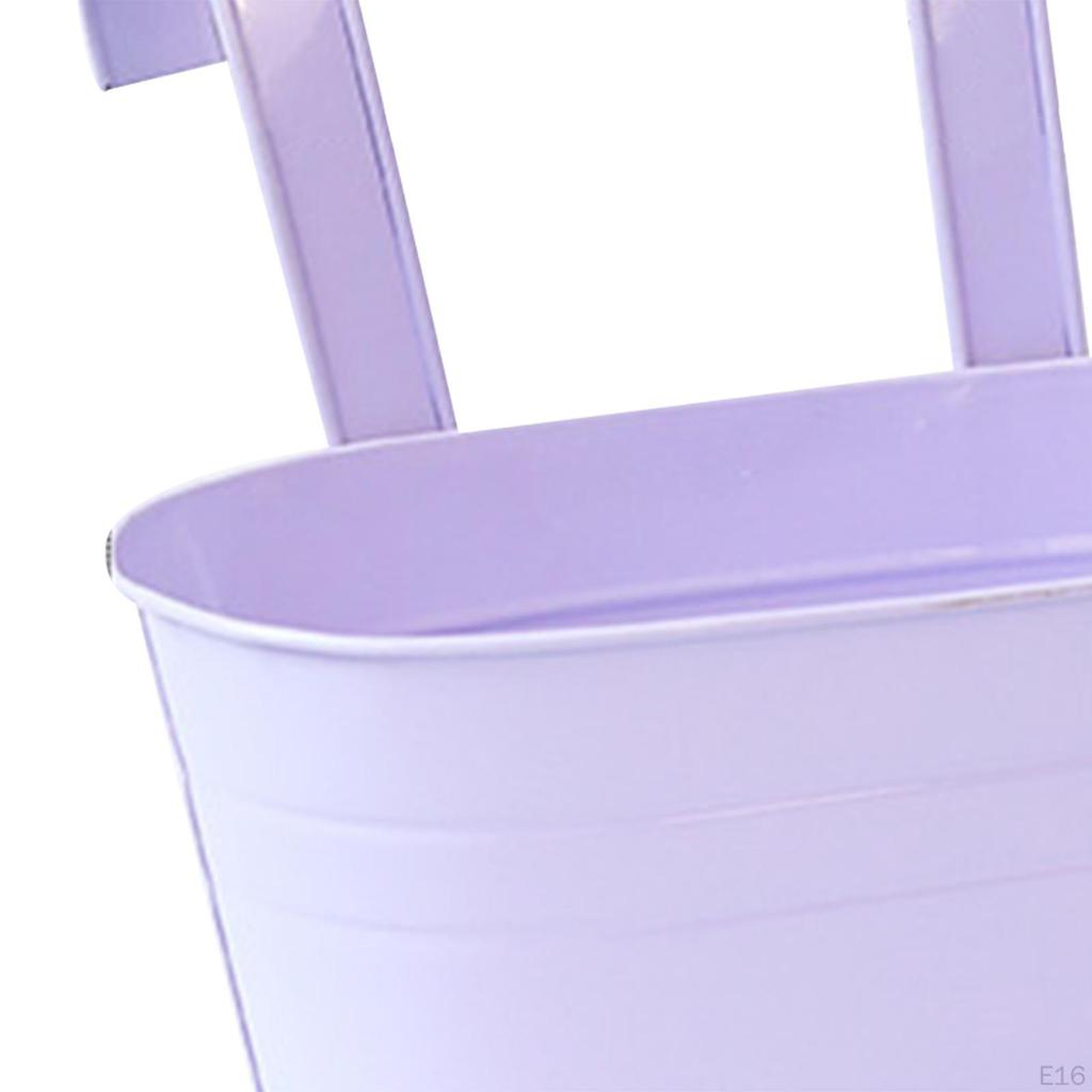 Hängender Blumentopf, Eiseneimer, Pflanzgefäß, abnehmbare Haken, Pflanzenhalter für Balkon, Schlafzimmer