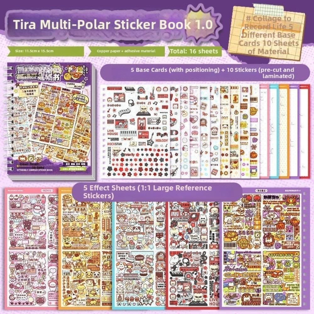 Scrapbook Style Stickers Collection Daily Activity Miniature Scene Stickers For DIY Crafts 1.0