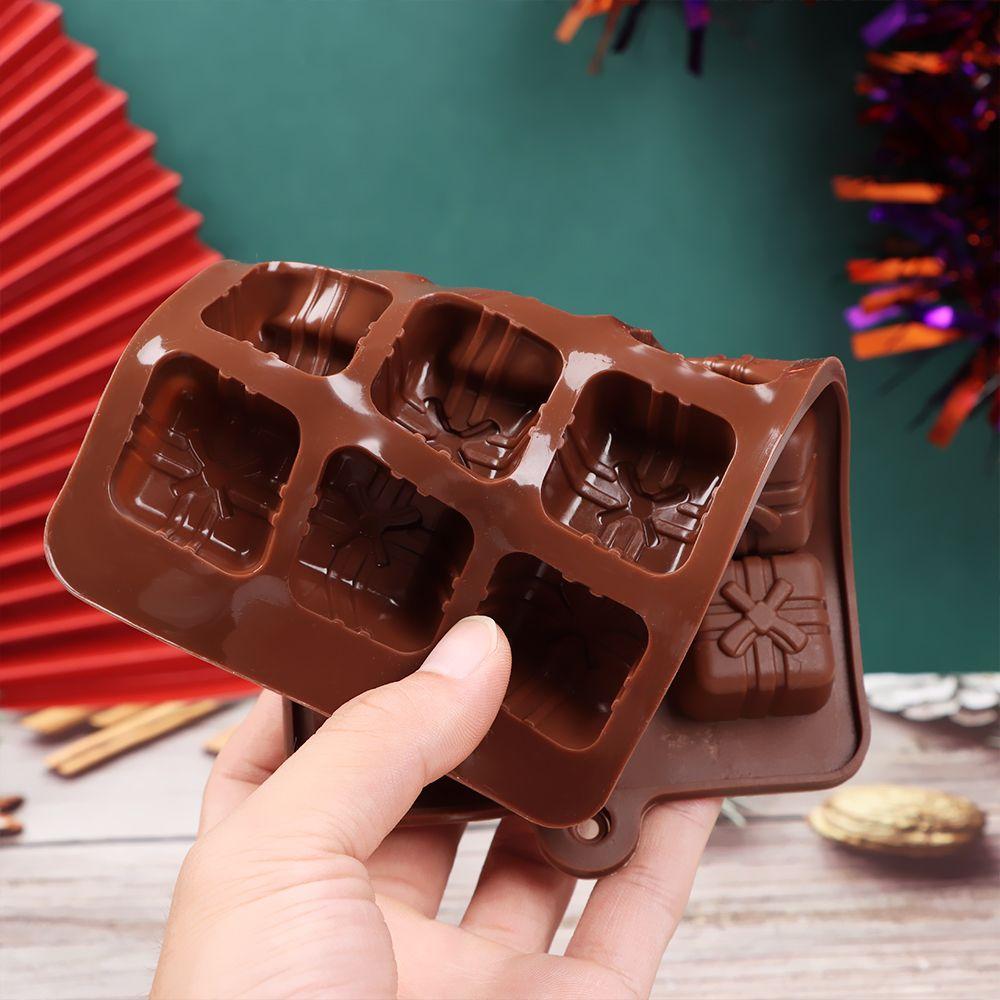 Pastry Decorating Handmade Silicone Chocolate Mold 3D Mould Cooking Baking Tools Christmas Gift Box
