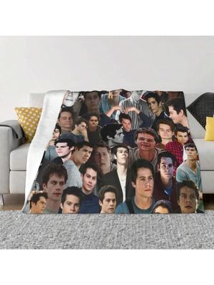 Dylan O'Brien Stiles Knitted Blanket Teen Wolf Flannel Throw Blanket Bed Sofa Decoration Soft Warm