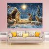 1 Christmas manger Jesus birthday background cloth, multi-functional religious festival decoration, home party studio prop