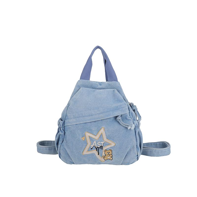 Denim Backpack Women s Large Capacity Backpack